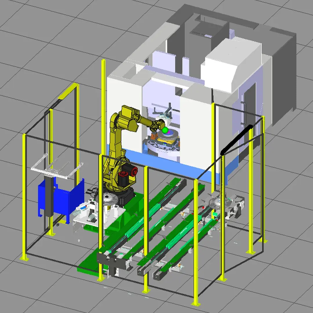 Simulazione 3D di una cella robotizzata